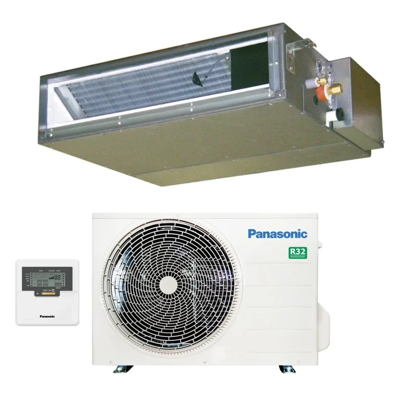 Condizionatore Panasonic Canalizzato Canalizzabile a bassa pressione 21000 Btu CS-Z60UD3EAW + CU-Z60UBEA R-32 Wi-Fi Optional Classe A+ con Comando a Filo Incluso