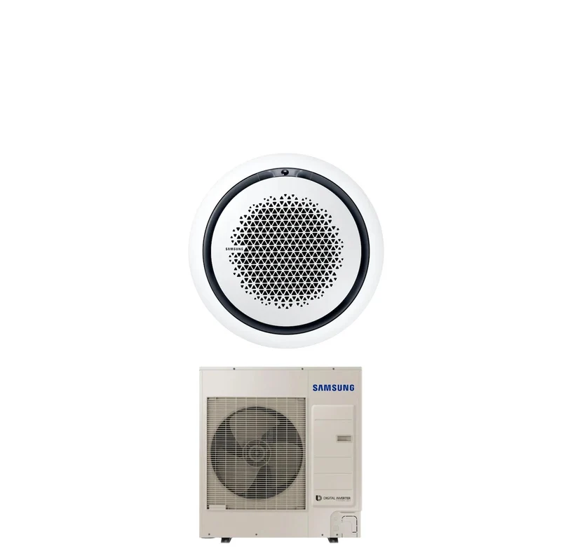 Samsung Inverter-Klimaanlage, Kassetten-360°, 36000 Btu AC100RN4PKG/EU, einphasig, R-32, WLAN, optional, verschiedene Panels erhältlich