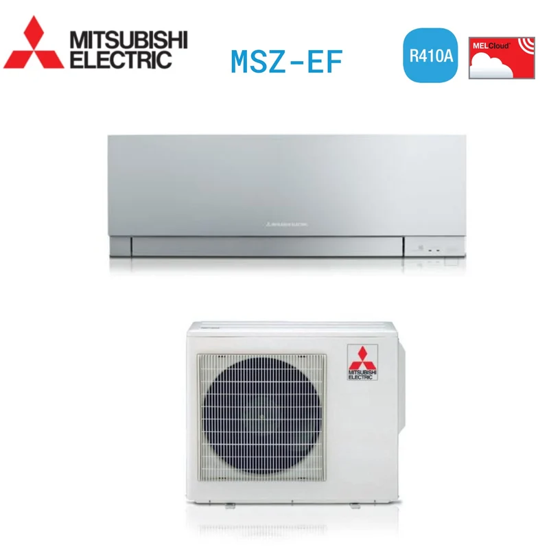 CLIMATIZZATORE CONDIZIONATORE MITSUBISHI ELECTRIC INVERTER serie KIRIGAMINE ZEN 12000 BTU MSZ-EF35VE3S SILVER R-410 classe A+++ ARGENTO