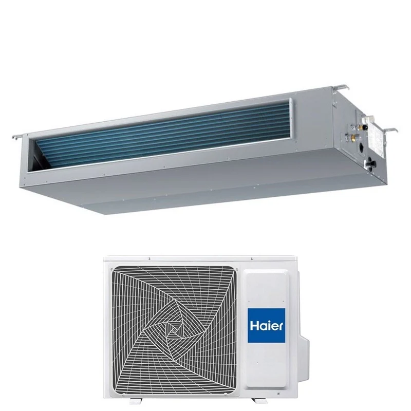 Climatizzatore Condizionatore Haier Inverter Canalizzato Canalizzabile Media Prevalenza 12000 Btu AD35S2SM3FA R-32 Wi-Fi Optional Telecomando Infrarossi Haier YR-HRS01 + Ricevente RE-02