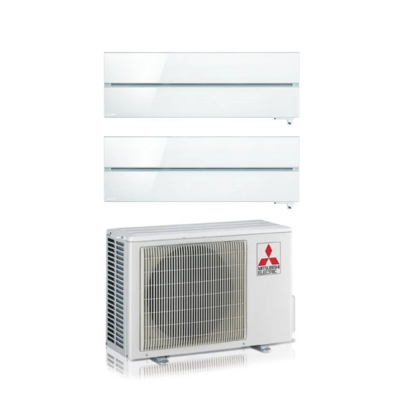 Condizionatore Dual Split Mitsubishi Electric Kirigamine Style Pearl White 9+12 con MXZ-2F42VF R-32 Wi-Fi Integrato Bianco