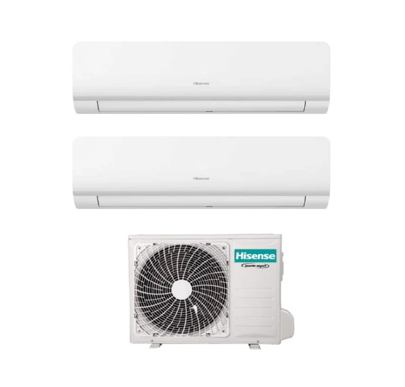 Climatizzatore Condizionatore Hisense Dual Split Inverter serie NEW ENERGY 9+12 con 2AMW52U4RXC R-32 Wi-Fi Integrato 9000+12000 – Novità