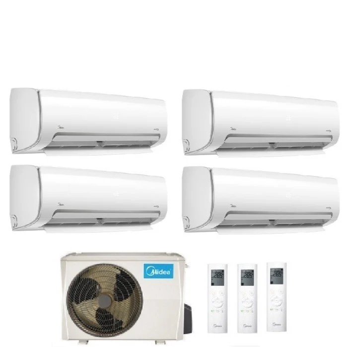 CLIMATIZZATORE CONDIZIONATORE MIDEA QUADRI SPLIT INVERTER serie MISSION PRO 12+12+12+12 con M4O-36FN8 R-32 Wi-Fi OPTIONAL 12000+12000+12000+12000