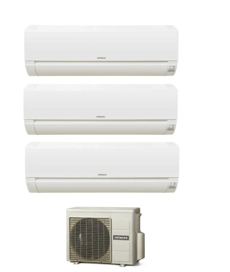 Hitachi Trial Split Inverter-Klimaanlage Dodai Frostwash Serie 7000+7000+9000 mit RAM-53NE3F R-32 Wi-Fi optional – NEU 7+7+9